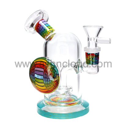 6 In - Mini Clear Wig Wag Pin Bong