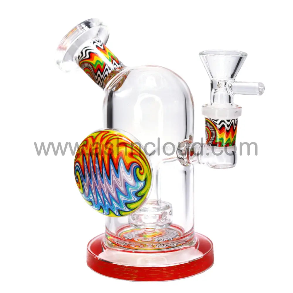 6 In - Mini Clear Wig Wag Pin Bong