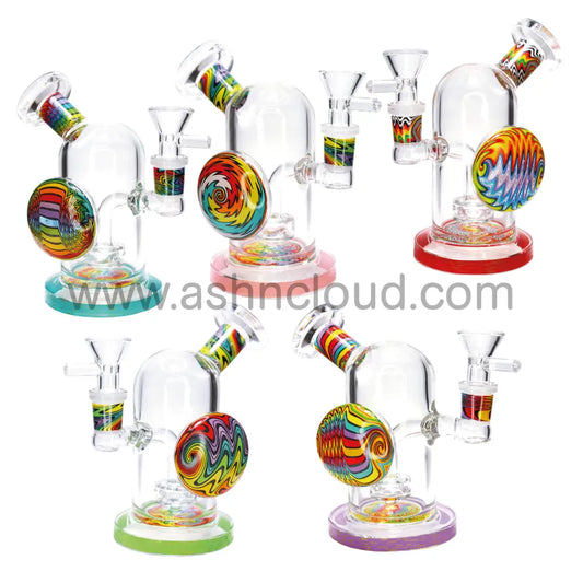 6 In - Mini Clear Wig Wag Pin Bong