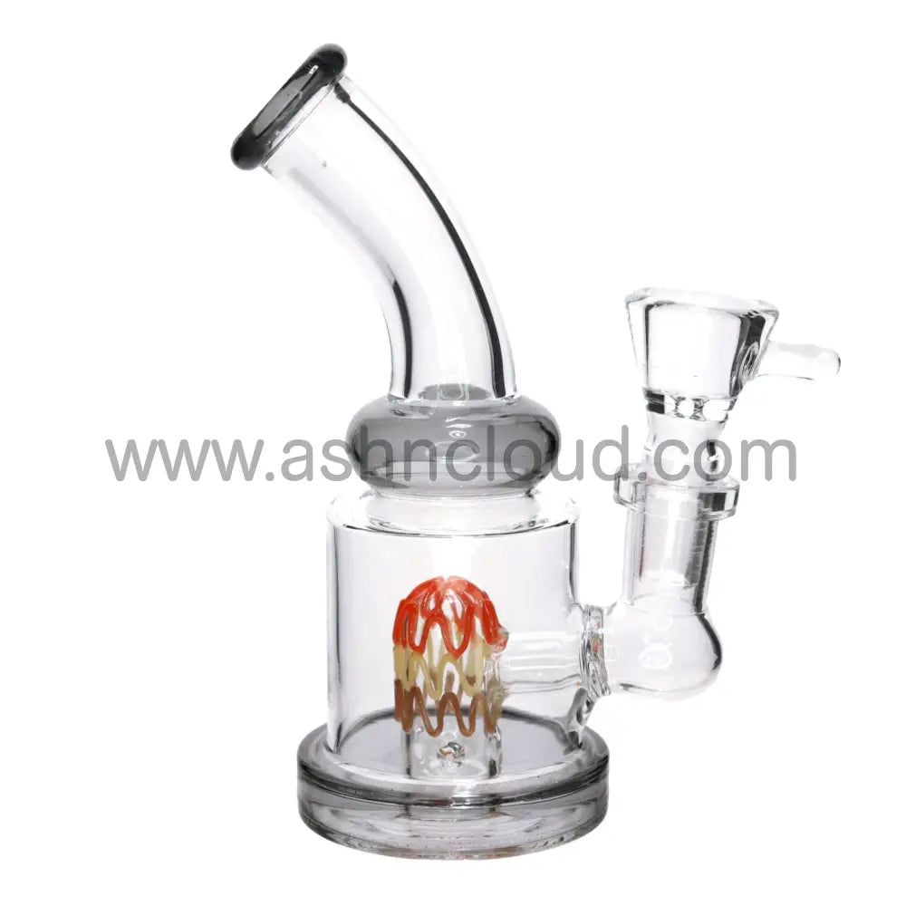 6 In - Mini Glass Bong Perc Tails