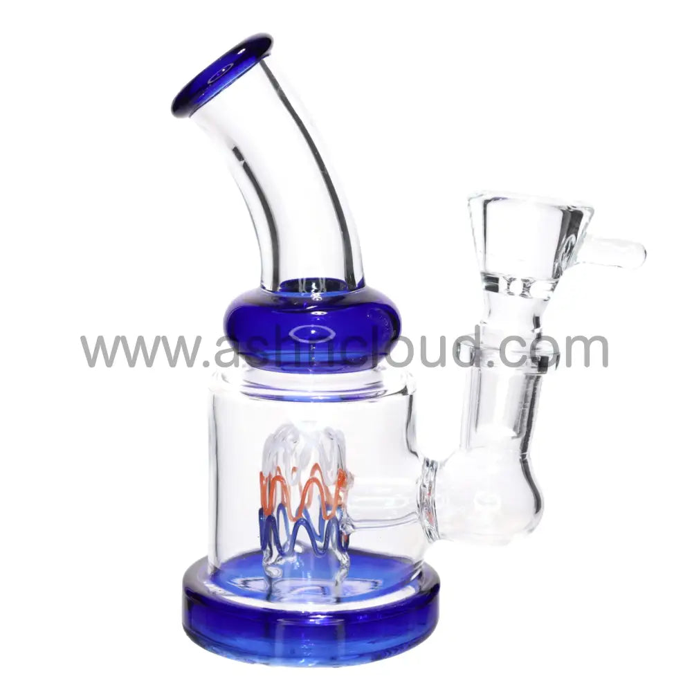 6 In - Mini Glass Bong Perc Tails