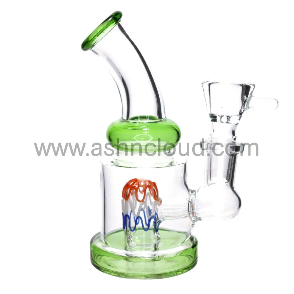 6 In - Mini Glass Bong Perc Tails