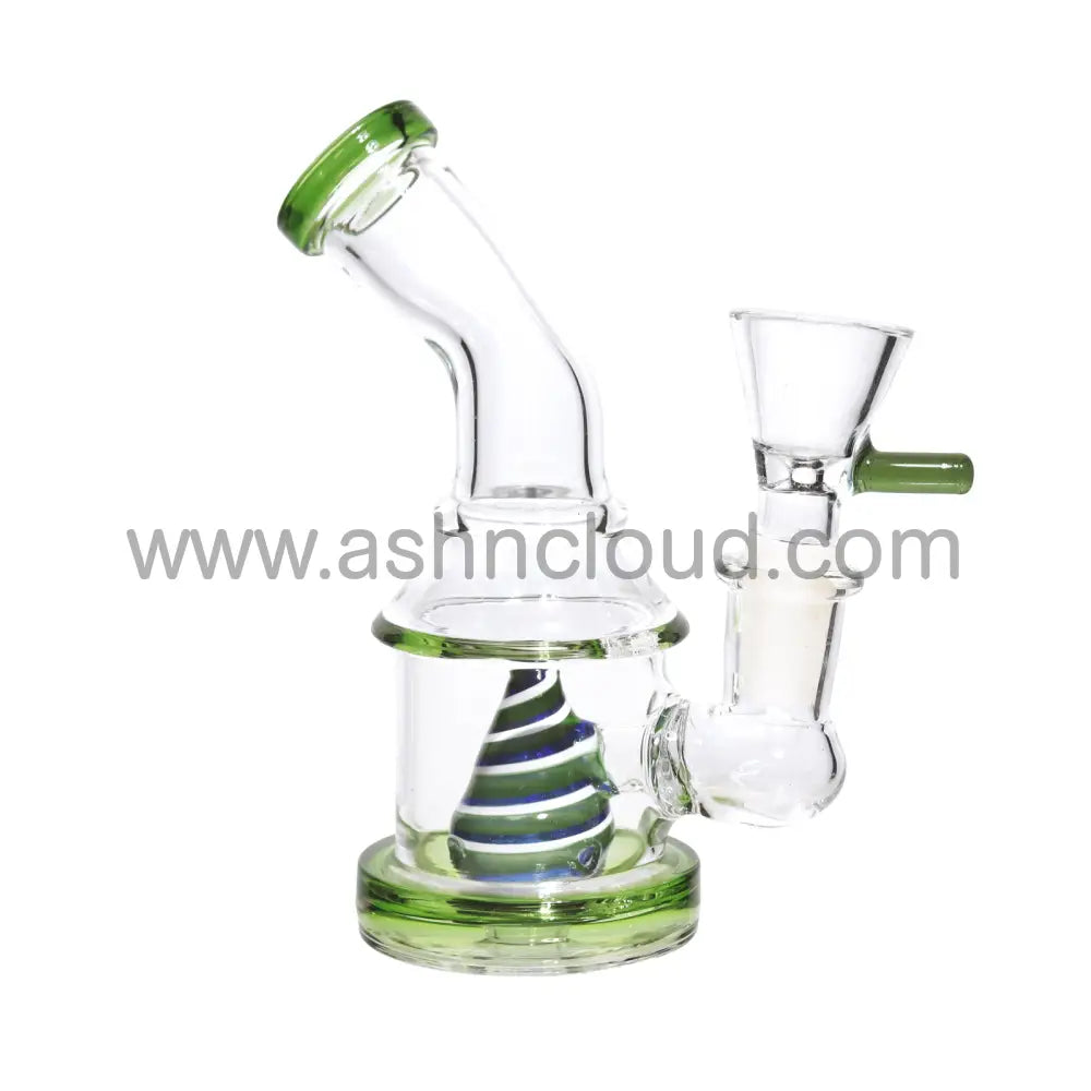 6 In - Mini Glass Bong Perc Twist