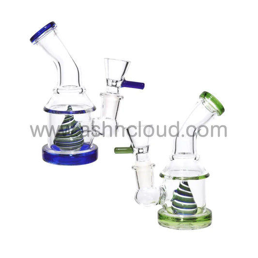 6 In - Mini Glass Bong Perc Twist