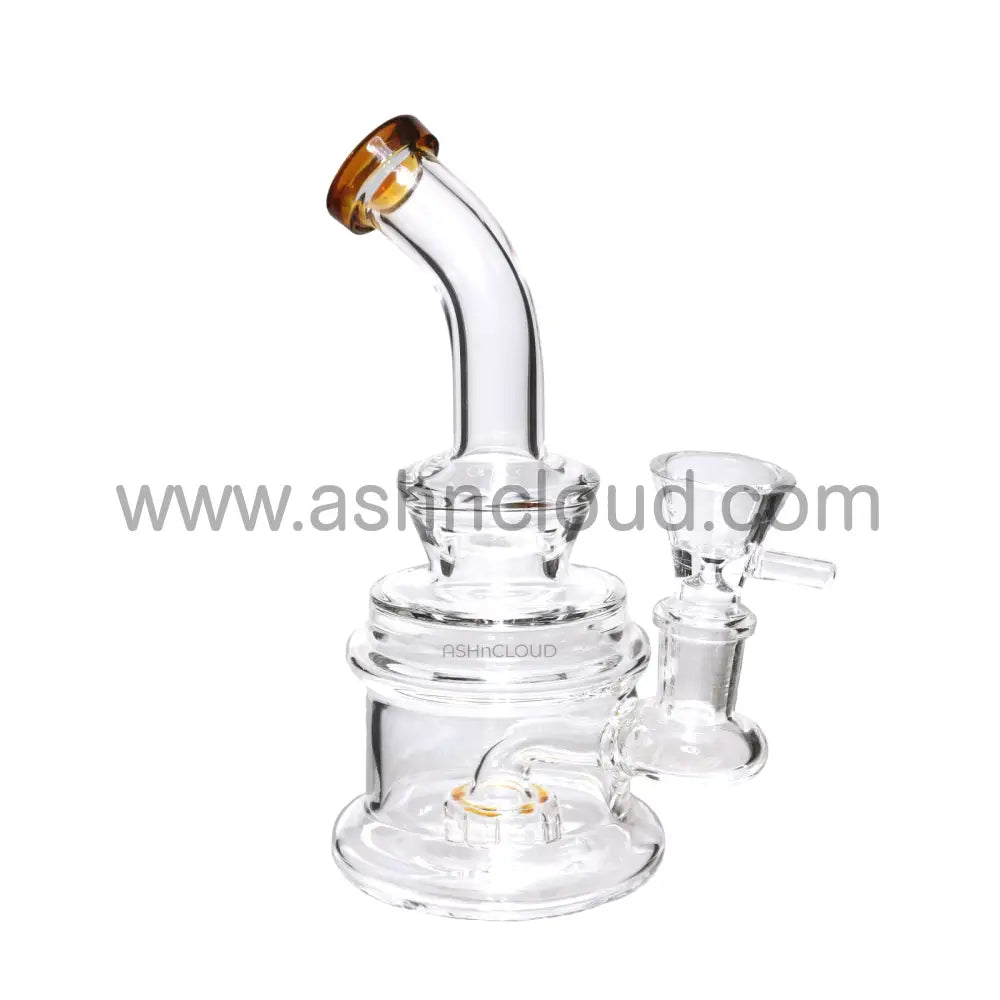 6 In - Mini Glass Clear Bong Perc