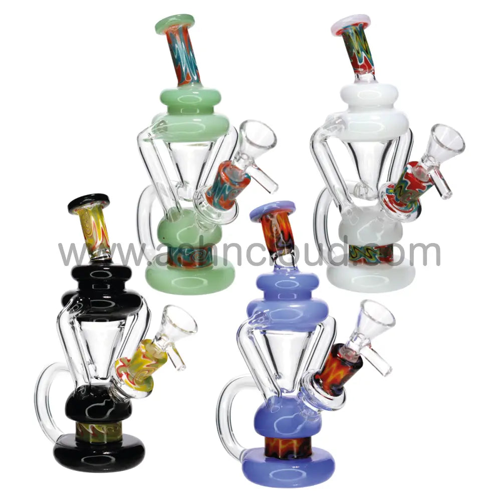 6 in - Mini Recycler Wig Wag Glass