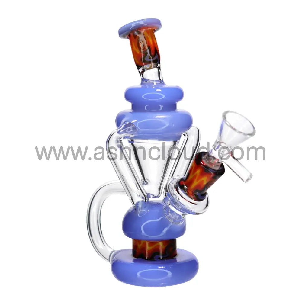 6 in - Mini Recycler Wig Wag Glass