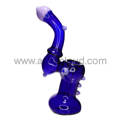 6 In - Multicolor Mini Glass Bubbler Dots