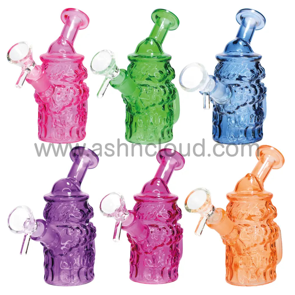 6 in - Multicolor Mini Water Pipe Glass