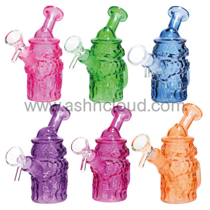6 in - Multicolor Mini Water Pipe Glass