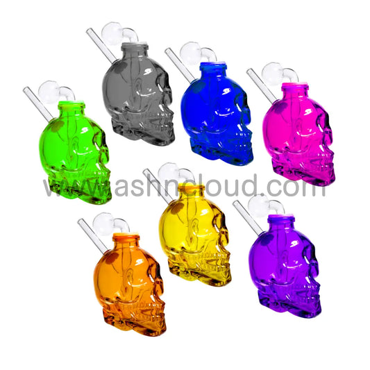 6 In - Multicolor Skull Shower Head Glass Oil Burner