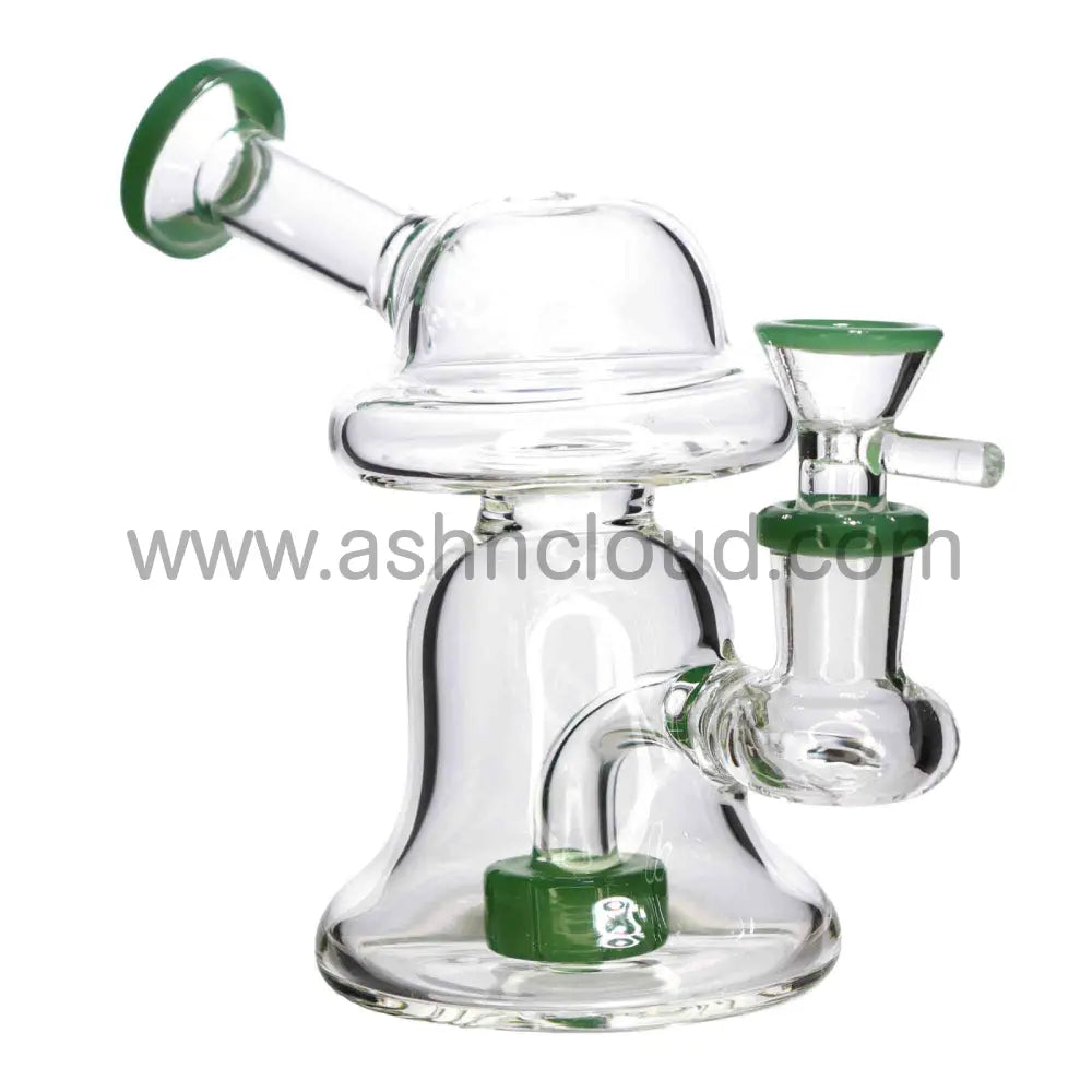 6 In - Mushroom Shaped Mini Glass Bong 8 Colors