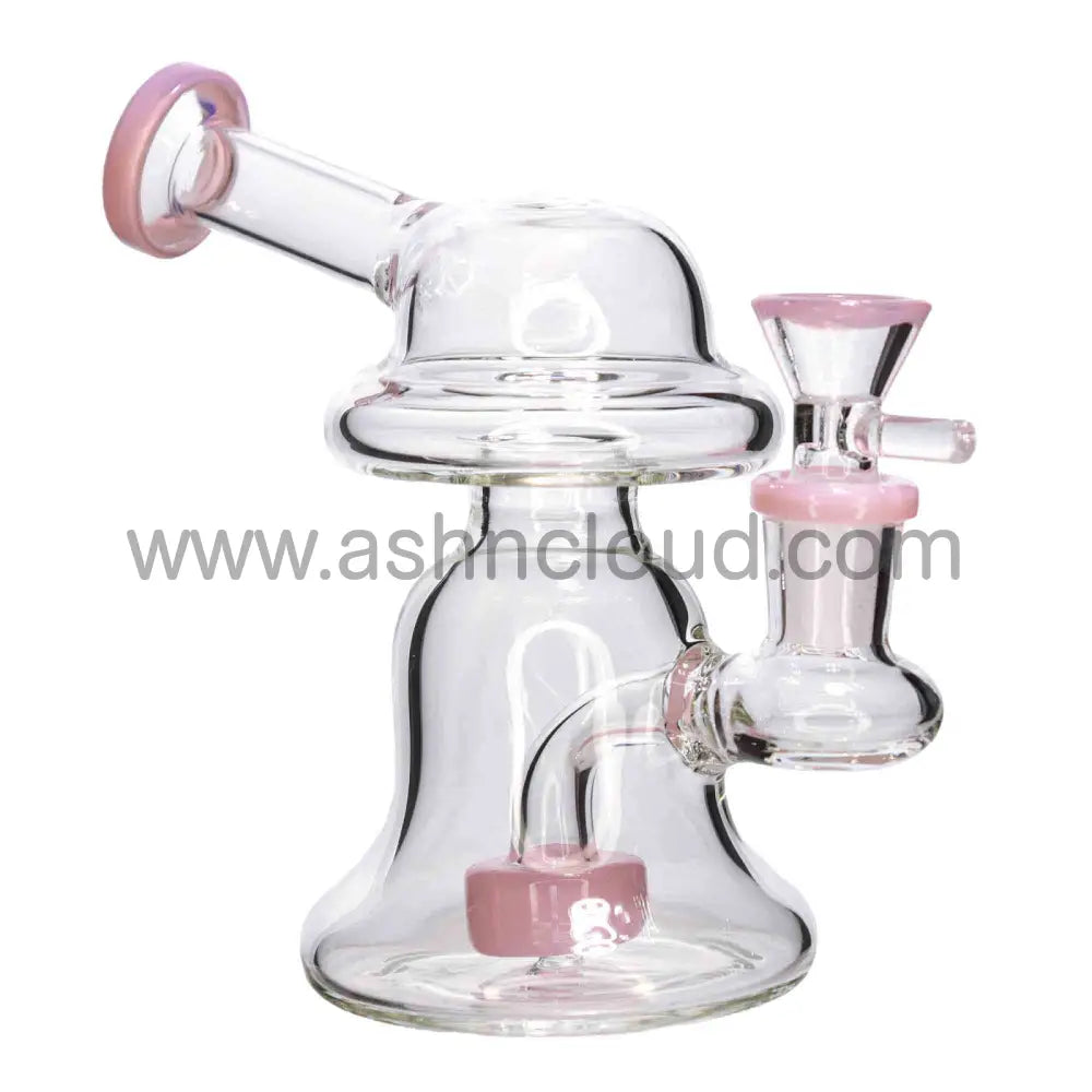6 In - Mushroom Shaped Mini Glass Bong 8 Colors