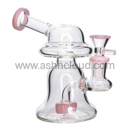 6 In - Mushroom Shaped Mini Glass Bong 8 Colors