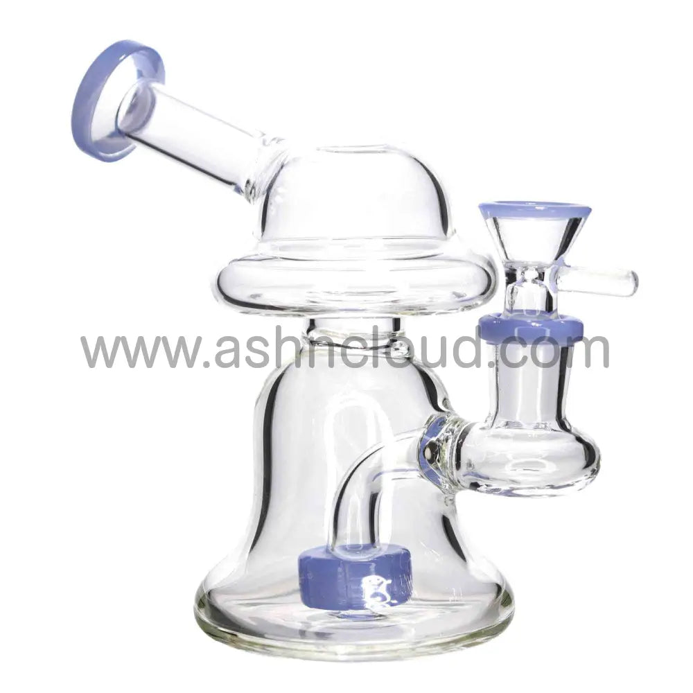 6 In - Mushroom Shaped Mini Glass Bong 8 Colors