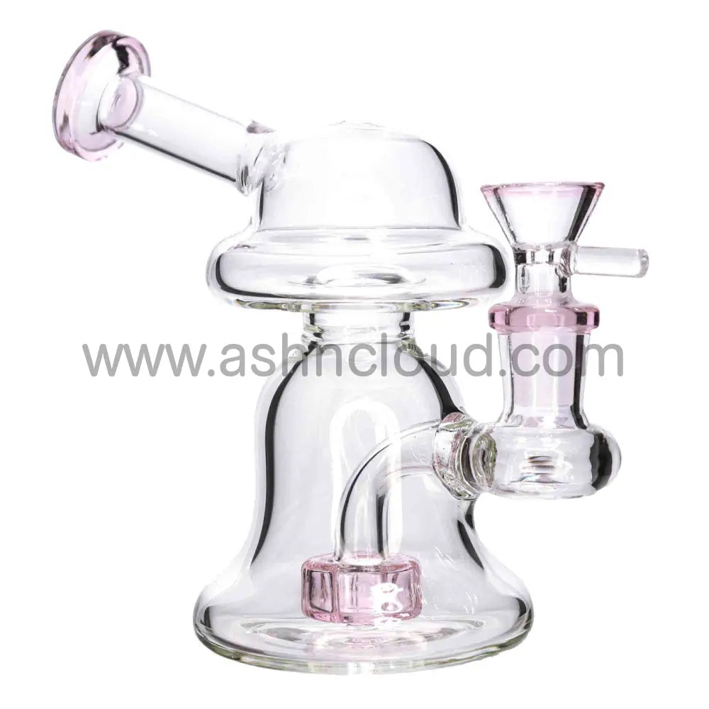 6 In - Mushroom Shaped Mini Glass Bong 8 Colors