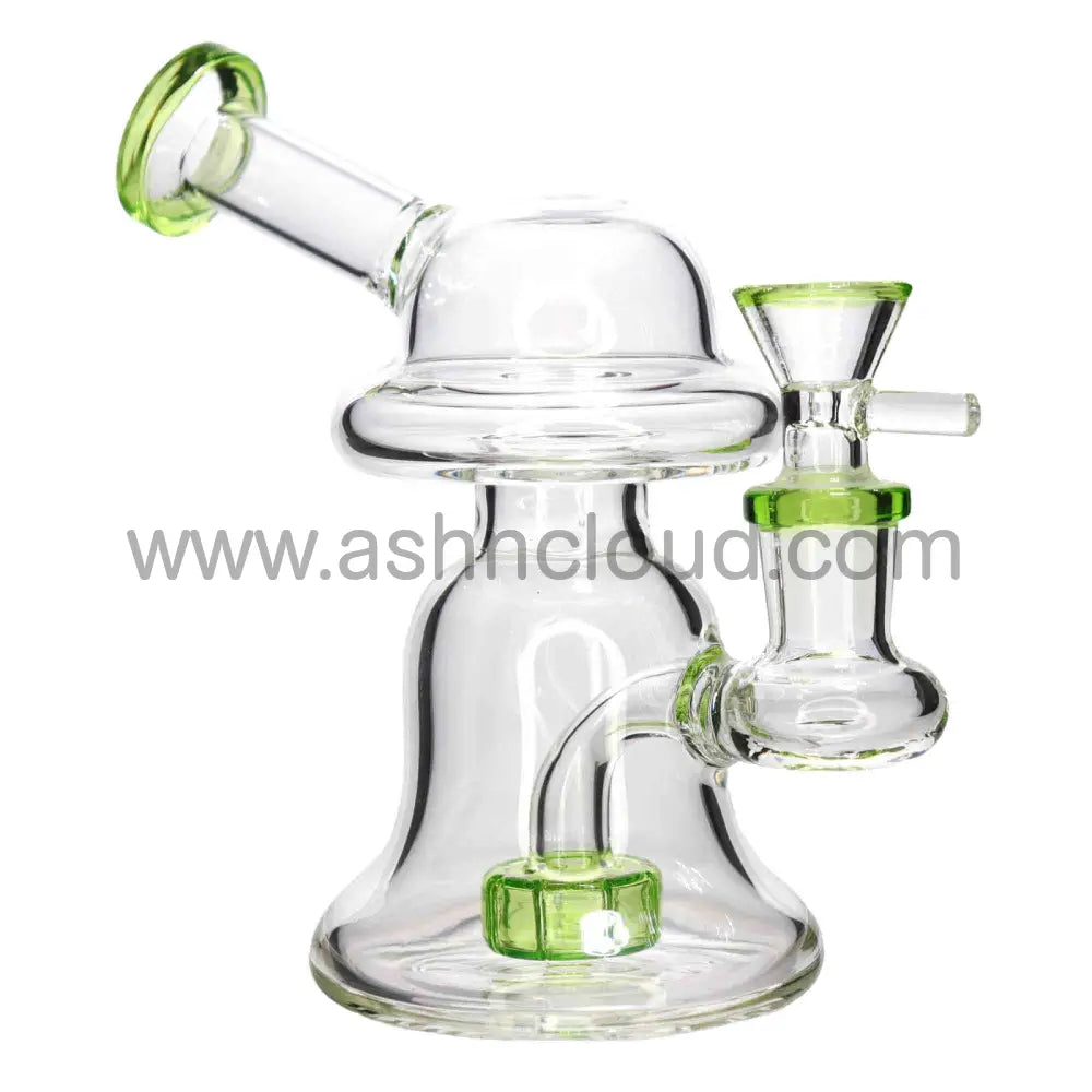 6 In - Mushroom Shaped Mini Glass Bong 8 Colors