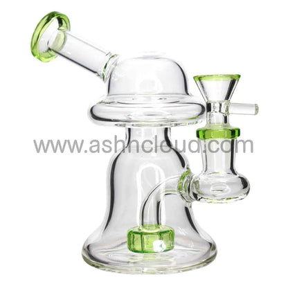 6 In - Mushroom Shaped Mini Glass Bong 8 Colors