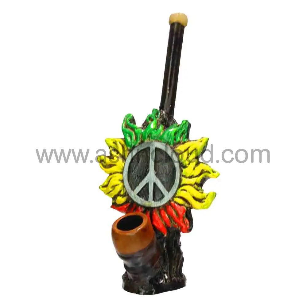 6 in - Rasta Love and Peace Bamboo Bong