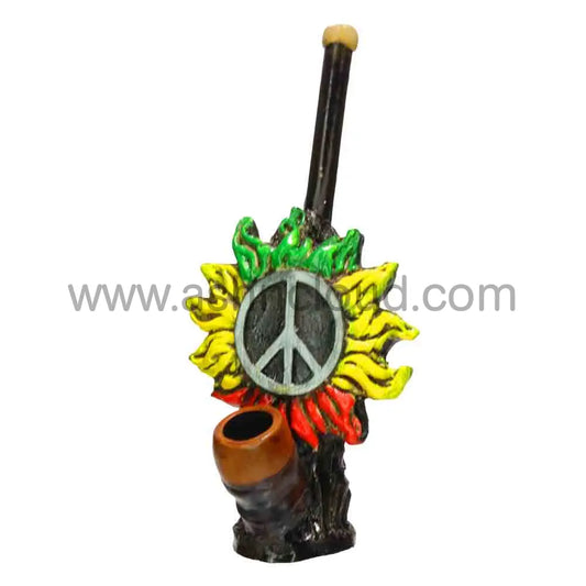 6 in - Rasta Love and Peace Bamboo Bong