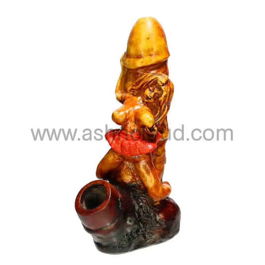 6 in - Sexy Woman on Penis Bamboo Bong