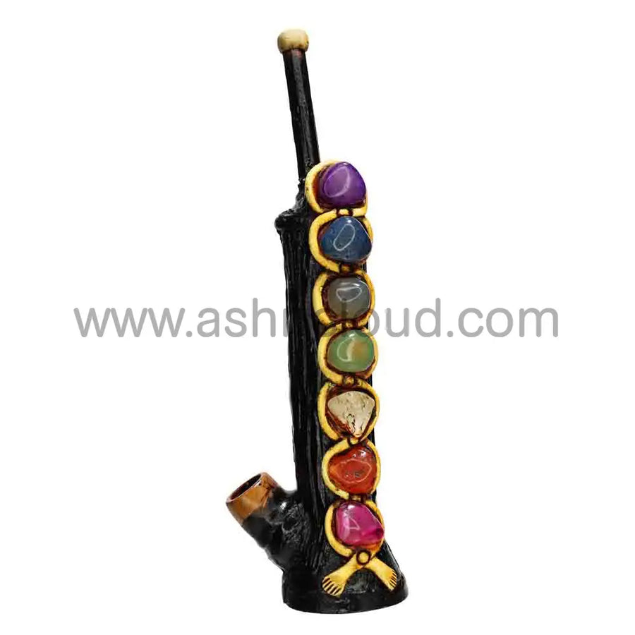 6 Inch Stones Straight Tube Bamboo Bong