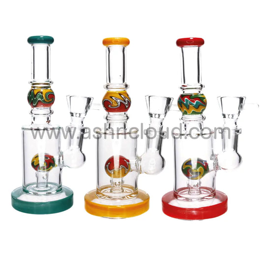 6 In - Straight Wig Wag Ball Glass Mini Bong