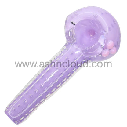 6 In - Sweet Slime Colors Doted Glass Hand Pipe Spoon