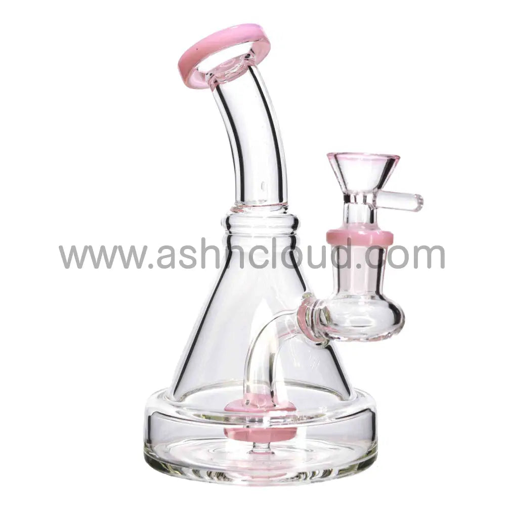 6 In - Triangled Mini Glass Bong 8 Colors