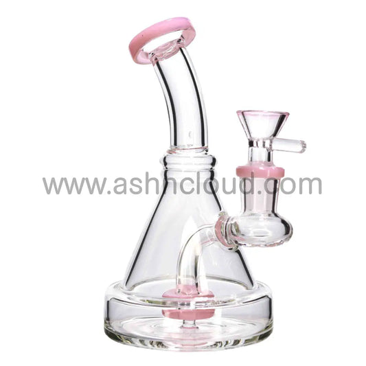 6 In - Triangled Mini Glass Bong 8 Colors