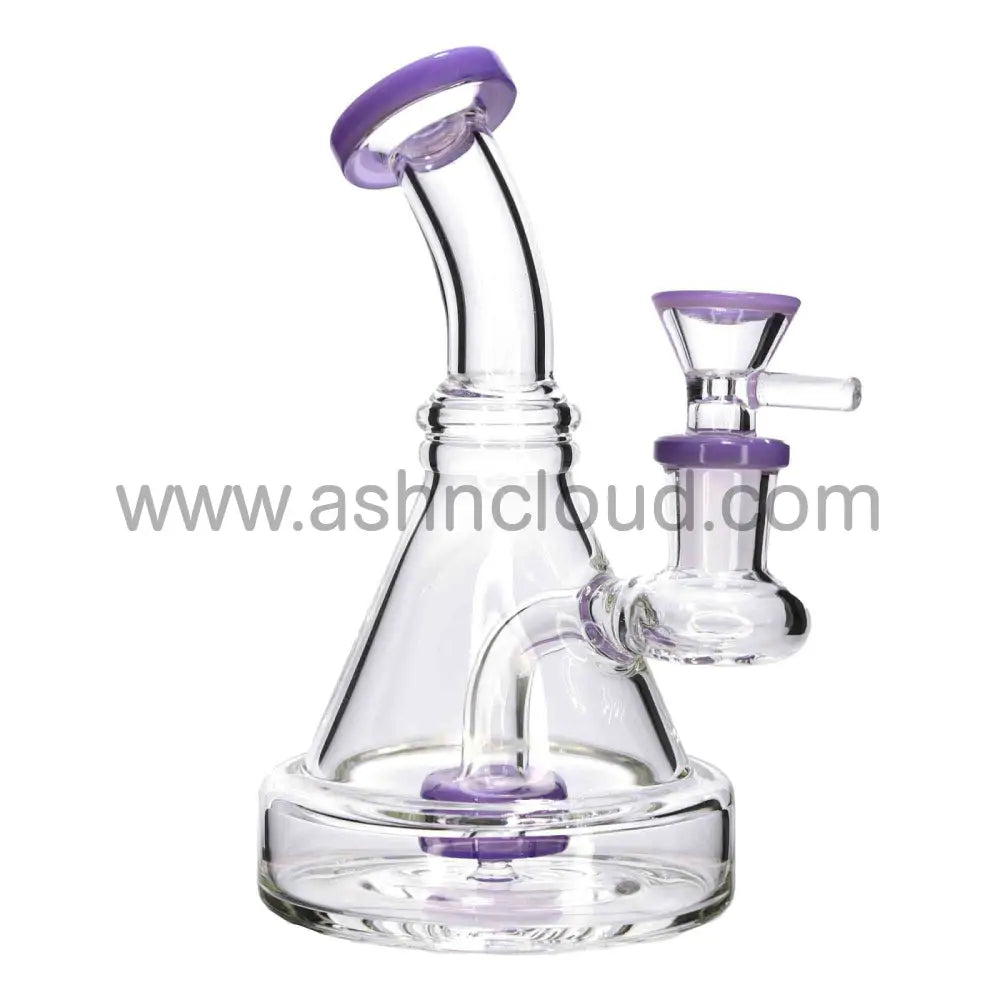 6 In - Triangled Mini Glass Bong 8 Colors