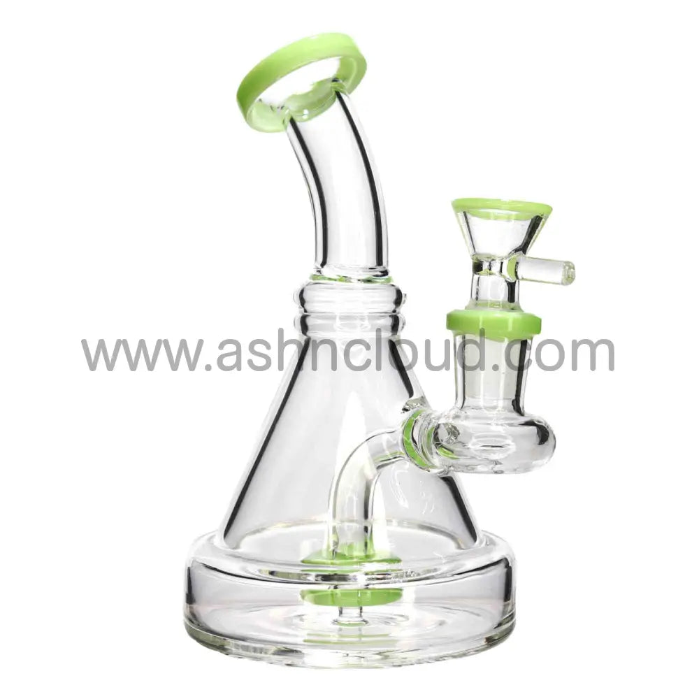 6 In - Triangled Mini Glass Bong 8 Colors