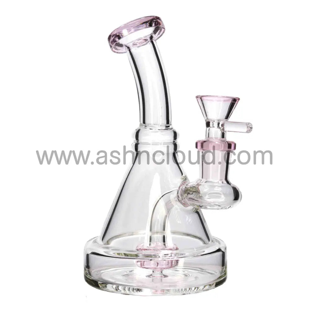 6 In - Triangled Mini Glass Bong 8 Colors