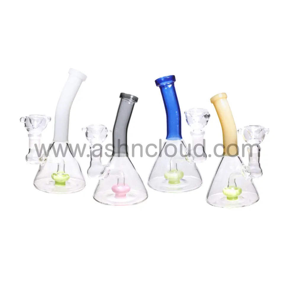 6 In - Vent Colored Mini Glass Bong Perc