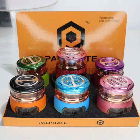 6 pcs - 2.5’’ 63mm Click it Fancy Design 4 Layer Grinder MG-122