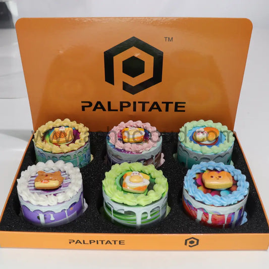 6 pcs - 2.5’’ 63mm Click it Metallic Cake Design Assorted 4 Layer Grinder MG-103