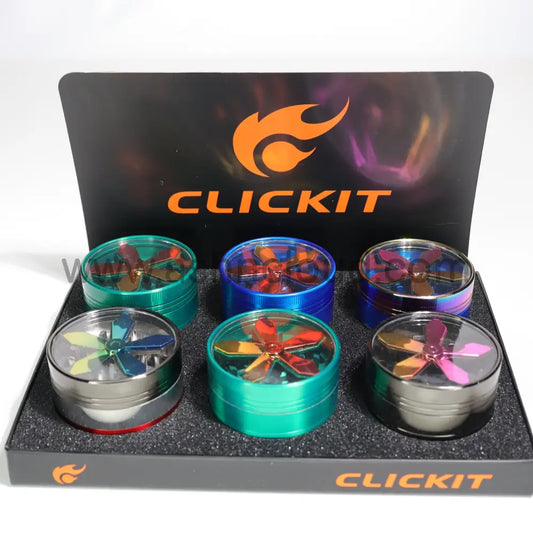 6 pcs - 2.5’’ 63mm Click it Spin Star Design Grinder MG-017