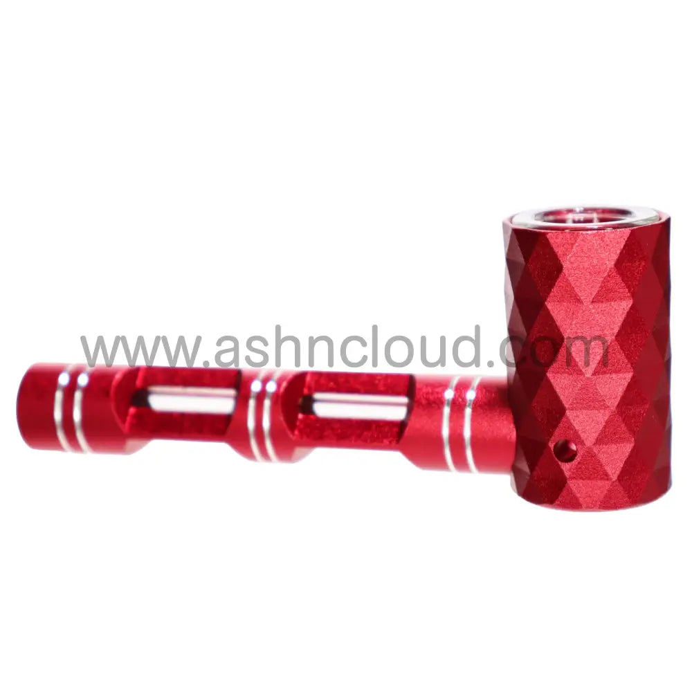 6 Pcs - Box Metal Pipe 6’’ Diamond Glass Tube And Bowl