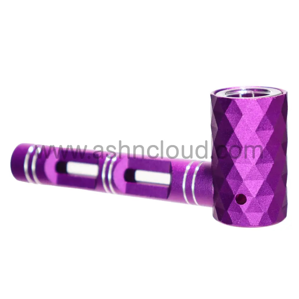 6 Pcs - Box Metal Pipe 6’’ Diamond Glass Tube And Bowl