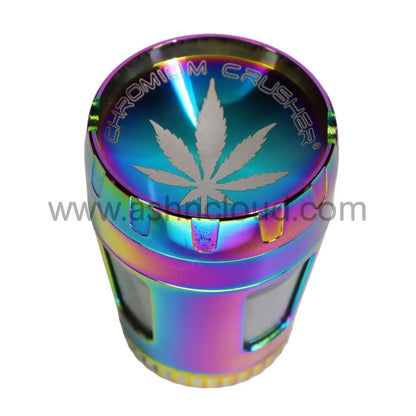 6 PCS Display 2.5’’ – Chromium Crusher 70420 GR-04 4-Piece Metal Herb Grinders – Wholesale