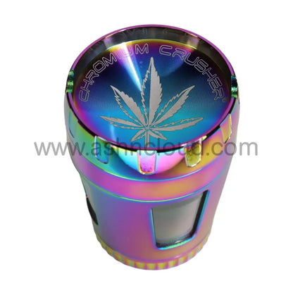6 PCS Display 2.5’’ – Chromium Crusher 70420 GR-04 4-Piece Metal Herb Grinders – Wholesale