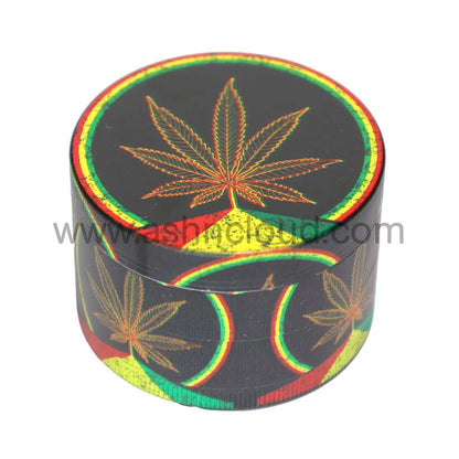 6 PCS Display – 2.5-Inch 4-Piece Metal Herb Grinders Tobacco Grinder 63-2 MY Leaf Vibrant – Wholesale