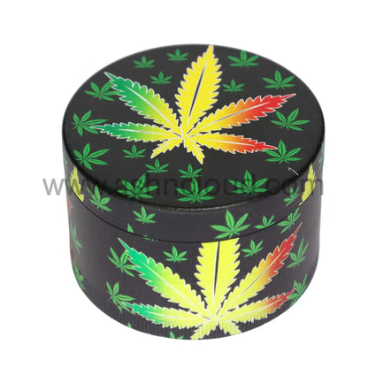 6 PCS Display – 2.5-Inch 4-Piece Metal Herb Grinders Tobacco Grinder 63-2 MY Leaf Vibrant – Wholesale