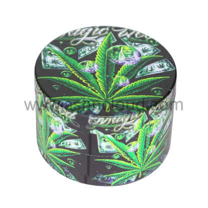 6 PCS Display – 2.5-Inch 4-Piece Metal Herb Grinders Tobacco Grinder 63-2 MY Leaf Vibrant – Wholesale