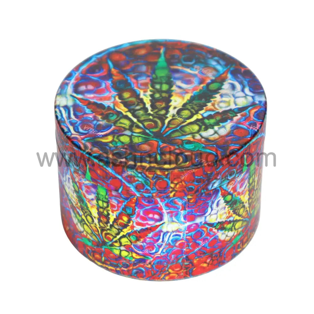 6 PCS Display – 2.5-Inch 4-Piece Tobacco Grinders 63-4MY – Assorted Designs Wholesale
