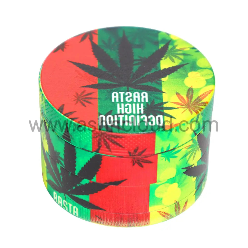 6 PCS Display – 2.5-Inch 4-Piece Tobacco Grinders 63-4MY – Assorted Designs Wholesale