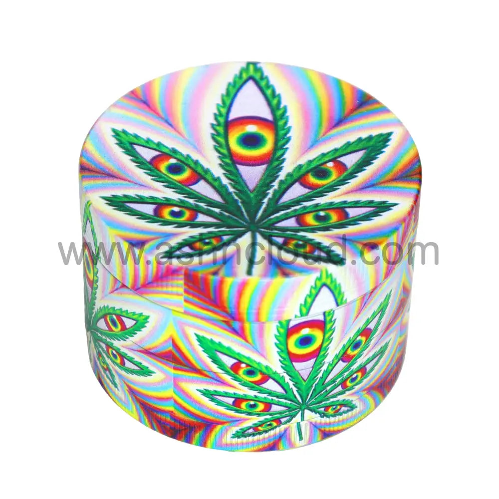 6 PCS Display – 2.5-Inch 4-Piece Tobacco Grinders 63-4MY – Assorted Designs Wholesale