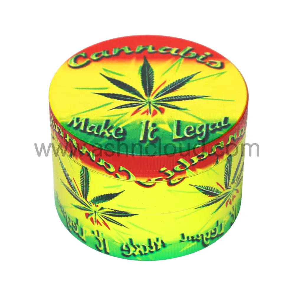 6 PCS Display – 2.5-Inch 4-Piece Tobacco Grinders 63-4MY – Assorted Designs Wholesale