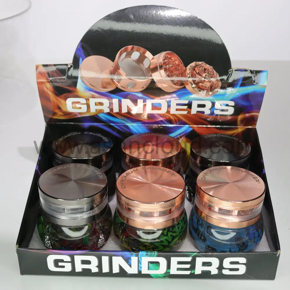 6 pcs - Spider Fancy Metallic 2.5’’ 63mm Grinders $12 ea