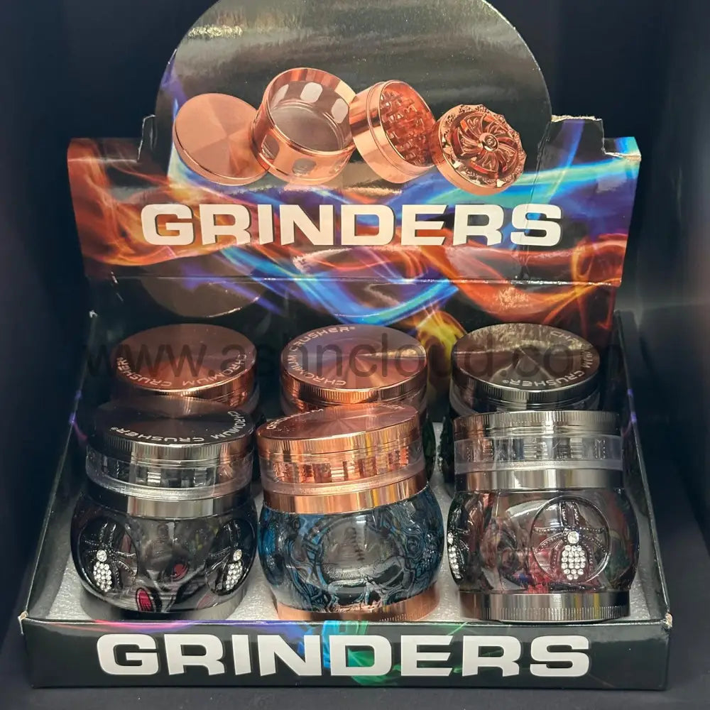 6 Pcs - Spider Fancy Metallic Grinders